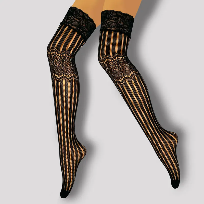 Collant Jacquard Résille Noir – Image 6