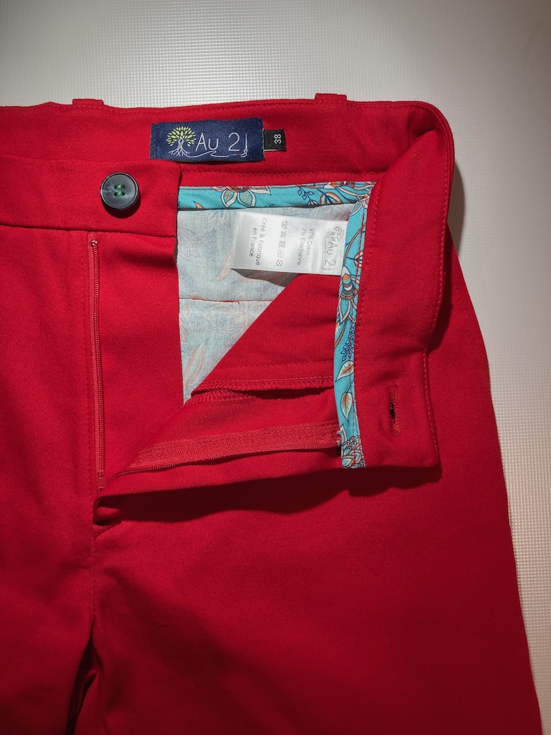 Bermuda droit GABRIEL Rouge – Au 21 – Image 6
