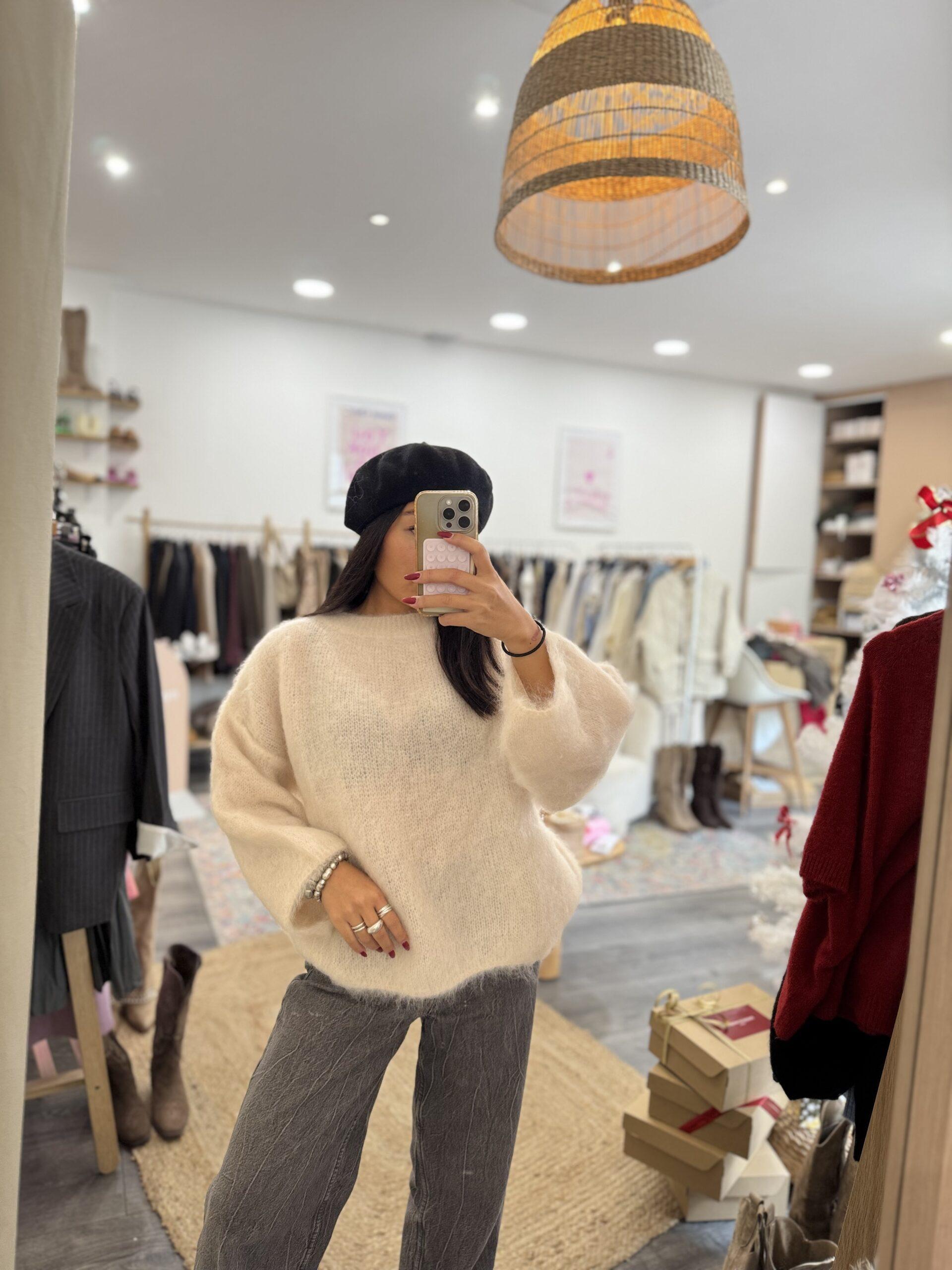 Pull en mohair manches larges LIA (plusieurs coloris) – Image 4