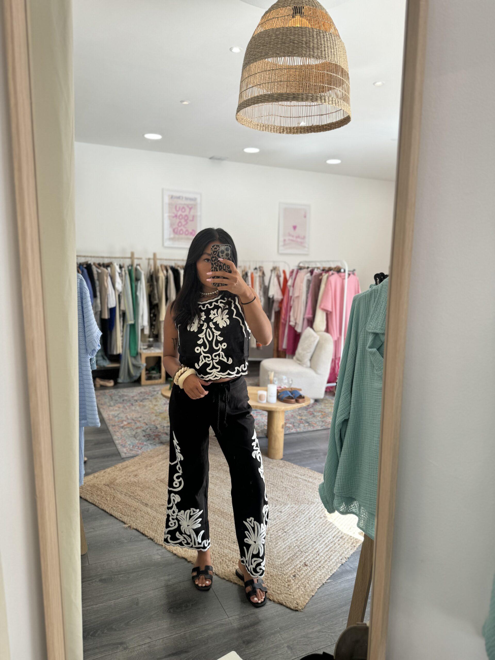 Pantalon brodé HANAÉ