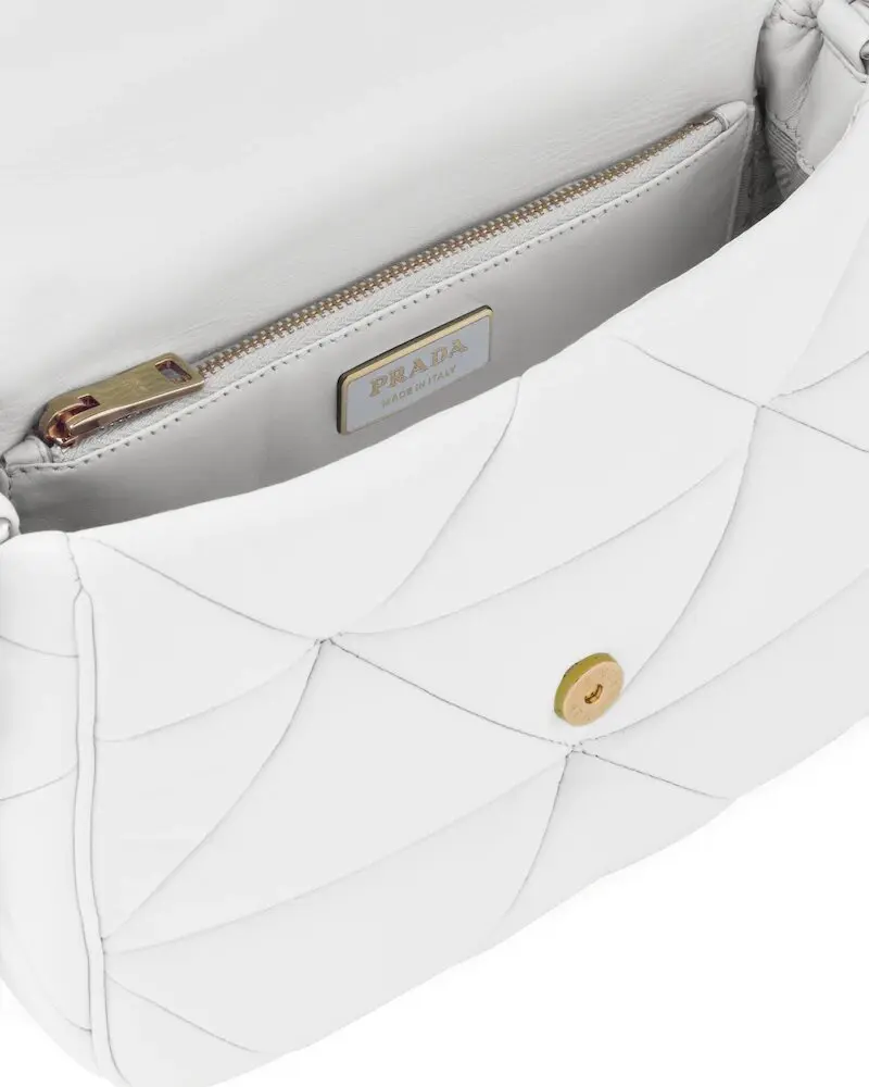 PRADA SYSTEM NAPPA LEATHER PATCHWORK BAG BLACK/WHITE – Image 4