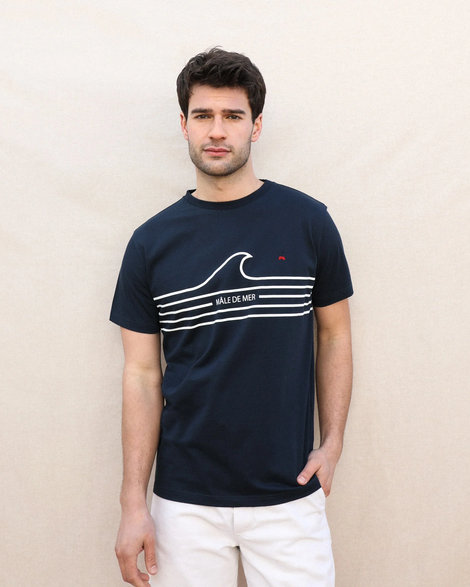 t shirt MÂLE DE MER Marine – Maison FT – Image 2