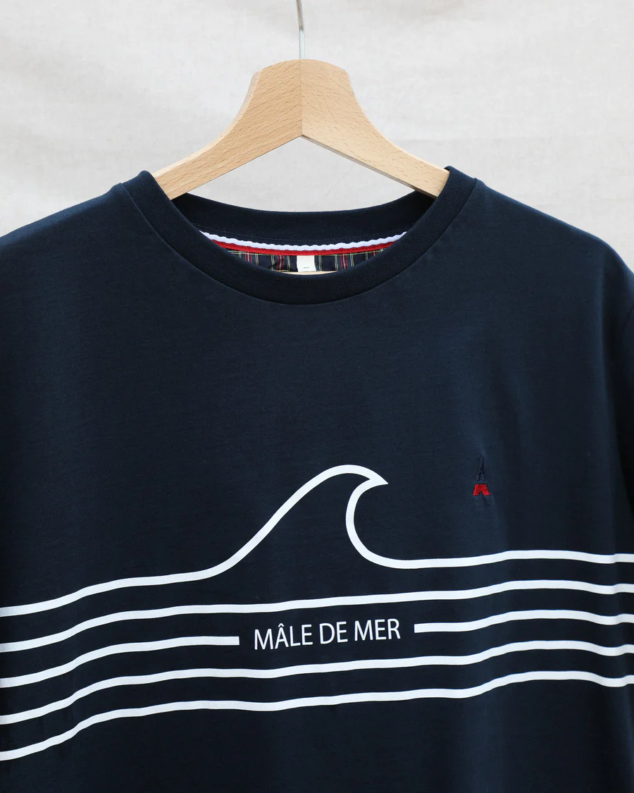 t shirt MÂLE DE MER Marine – Maison FT – Image 4