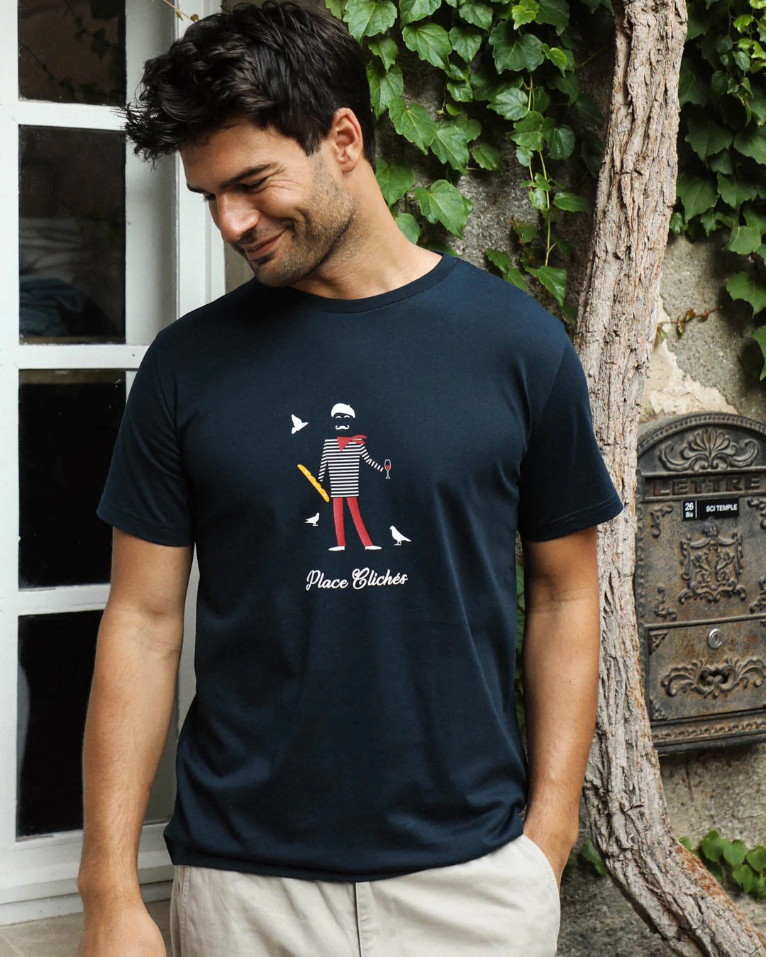 T-Shirt Homme Marine « Place Cliché » – Maison FT