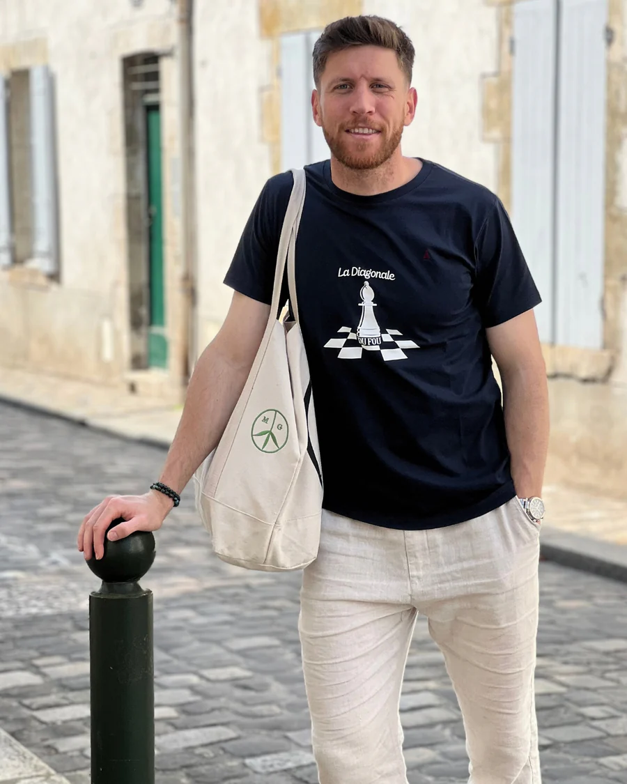 T-Shirt Marine Diagonale du FOU – Maison FT – Image 2