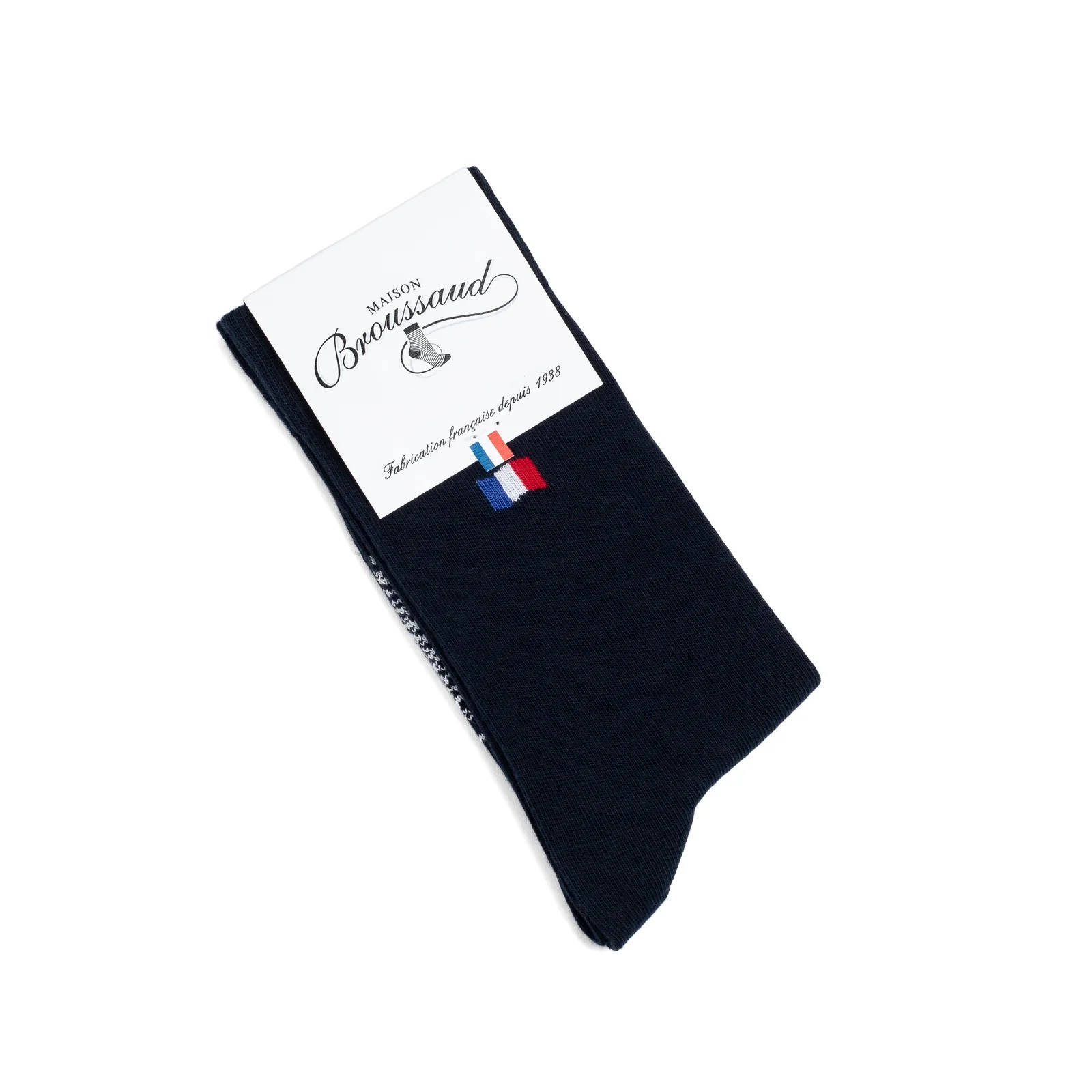 Chaussettes unies drapeau Marine – BROUSSAUD – Image 2