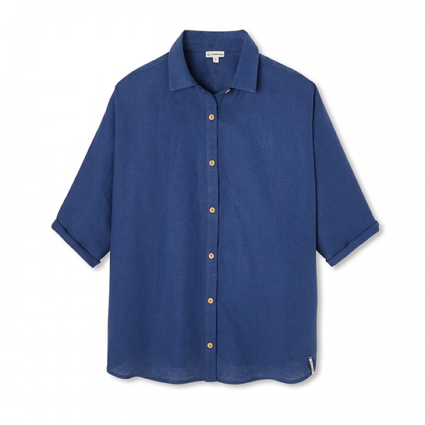 Chemise M 3/4 LILY Indigo – La Gentle Factory – Image 2