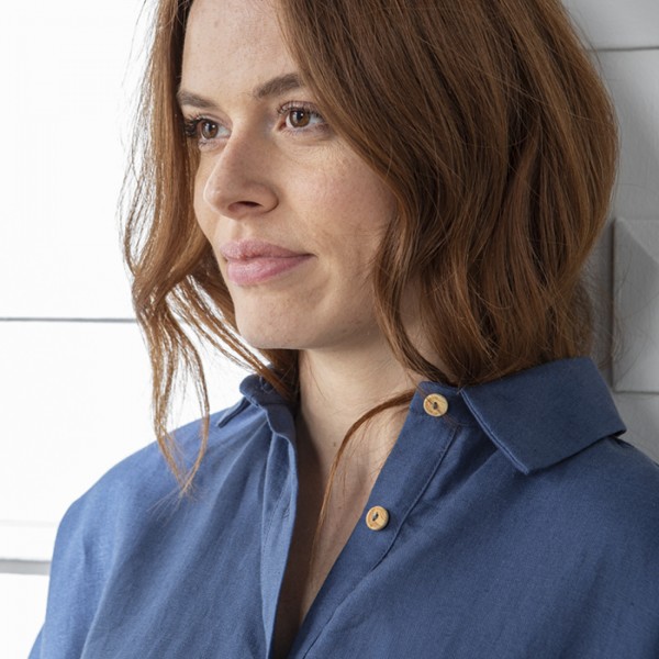 Chemise M 3/4 LILY Indigo – La Gentle Factory – Image 3