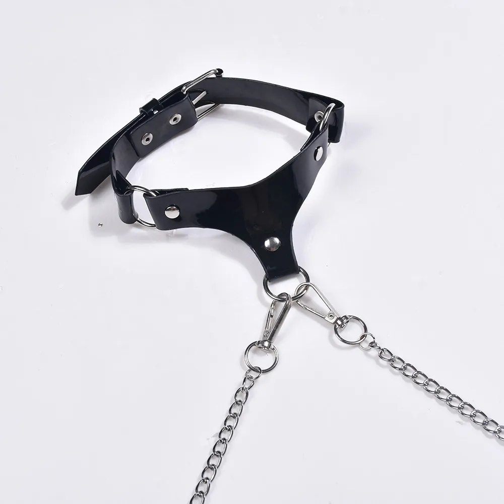 Body Bondage Noir avec Chaines et menottes – Image 6
