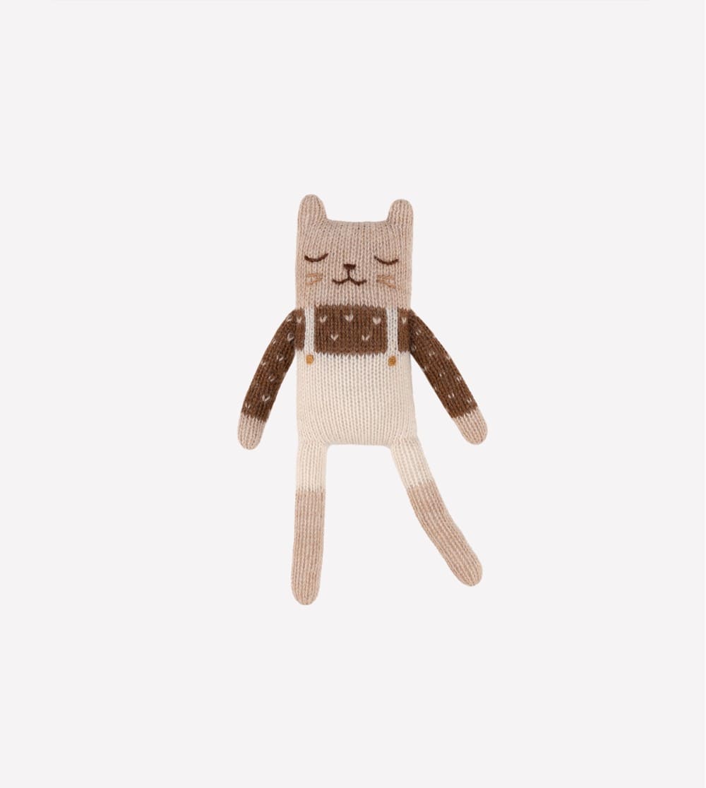 Doudou Chaton | Salopette écru – Main sauvage