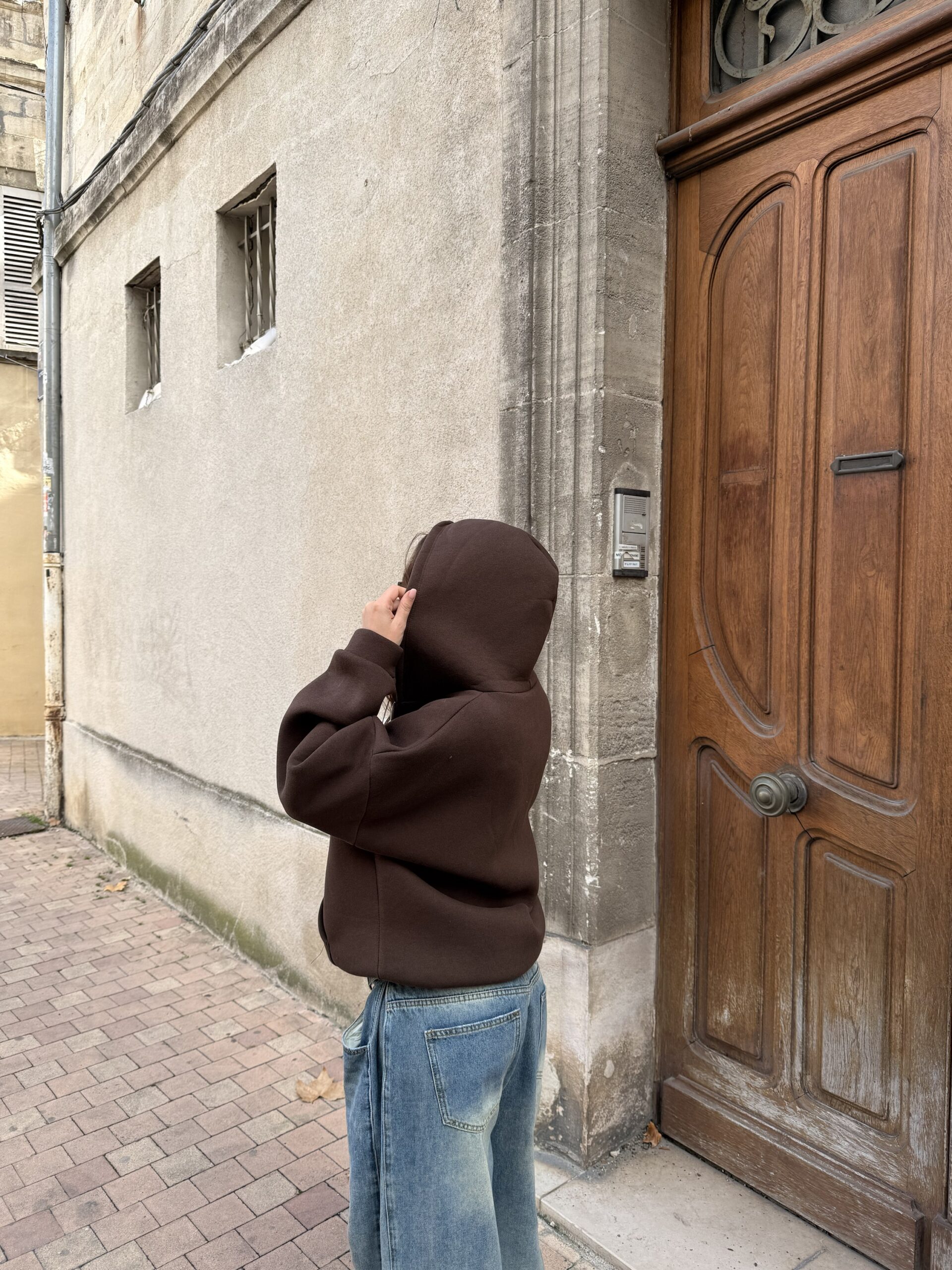 Sweat à capuche zippé oversize molletonnée ALEXIS (plusieurs coloris) – Image 9