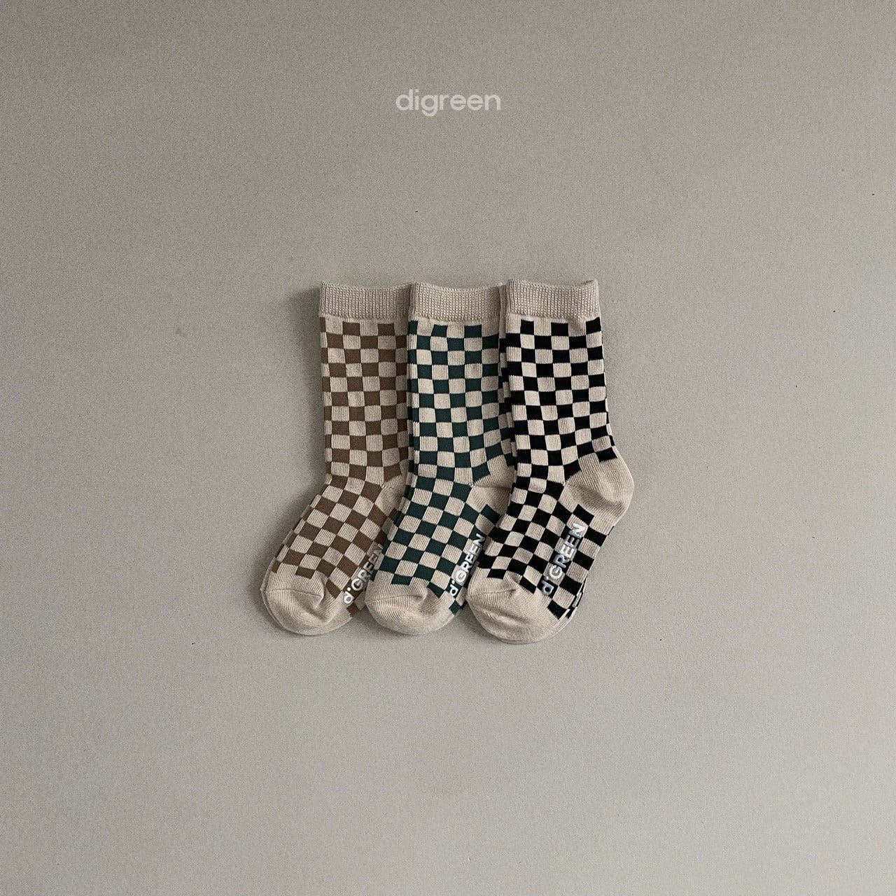 Chaussettes enfant | Damier – Digreen – Image 2