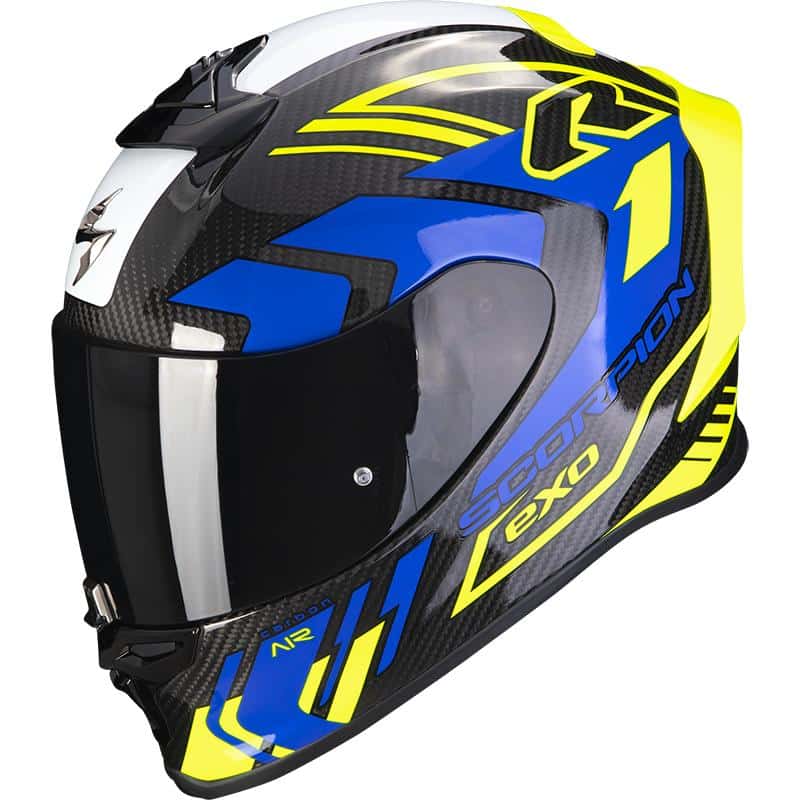 CASQUE SCORPION EXO-R1 EVO AIR carbon SUPRA JAUNE
