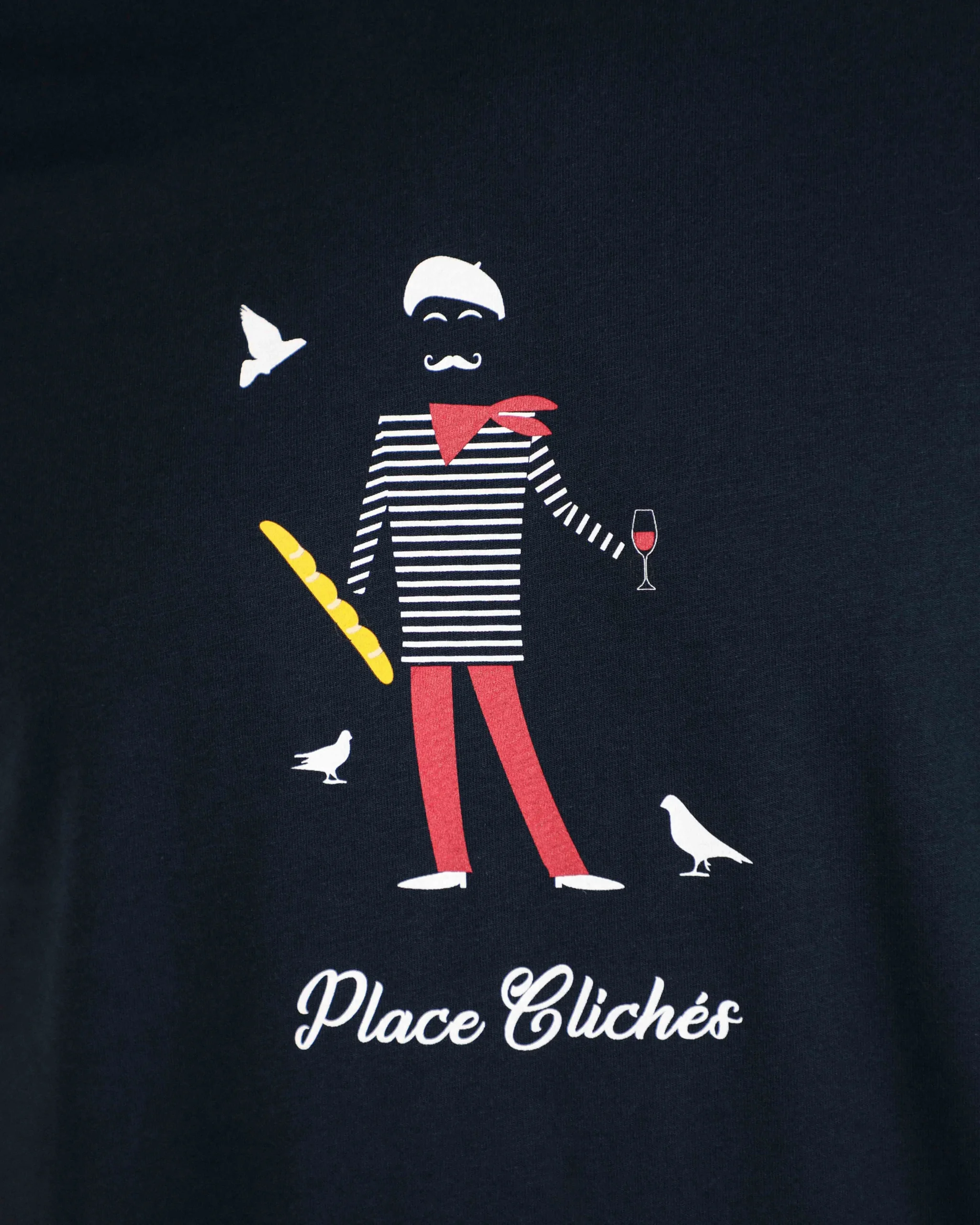 T-Shirt Homme Marine « Place Cliché » – Maison FT – Image 4