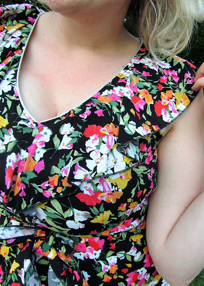 Robe longue fleuri noir Briza – Image 3