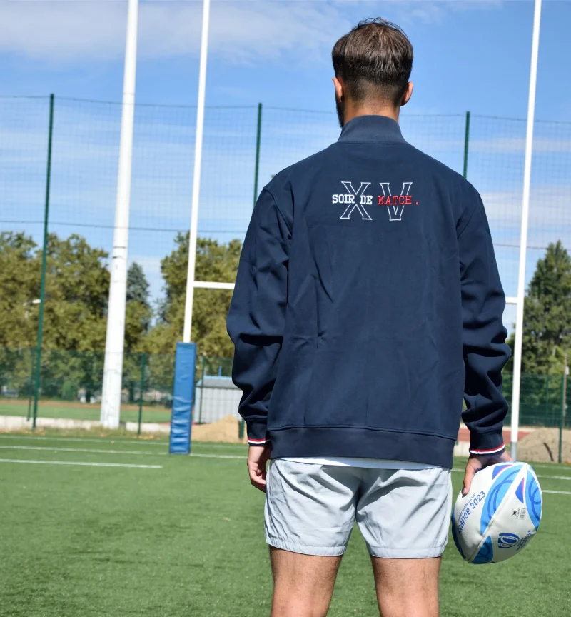 Veste homme zippée DIMITRI Marine – Maison FT